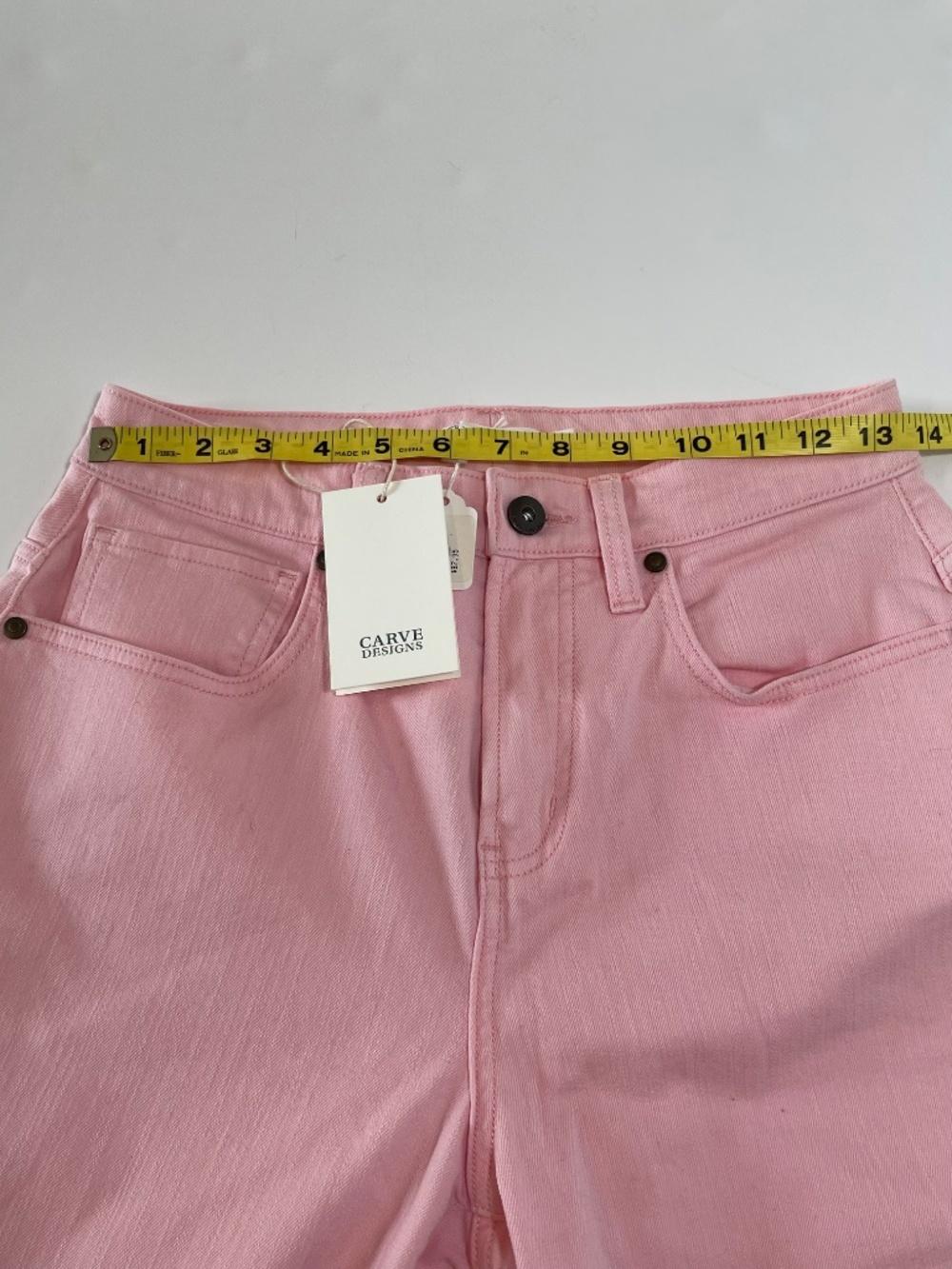 Carve Designs Hi Rise Jeans Pink size 6 NWT - Picture 11 of 13